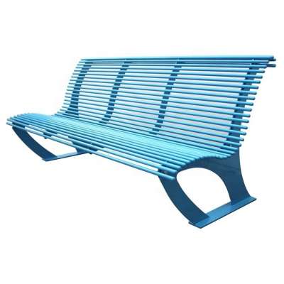 Heavy duty powder coated metal contemporary outdoor park benches