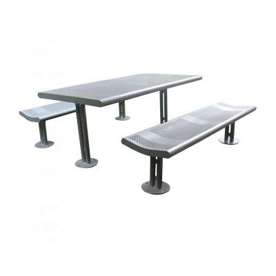 Gavin outdoor park table and bench set large public table with benches