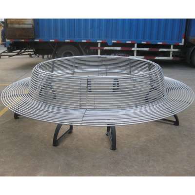 Powder coated metal round garden tree bench seating