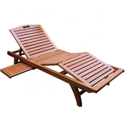 Beach wood sun lounger outdoor waterproof