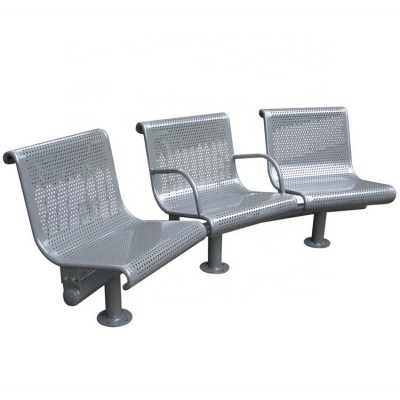 3 seat size outdoor metal park bench seat