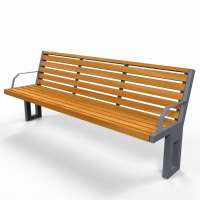 6 feet long outdoor wood street garden bench