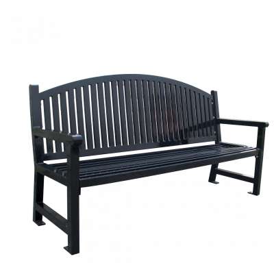 6 feet powder coated metal outdoor bench chair