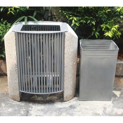 High quality waste bin stainless steel large metal garbage container can