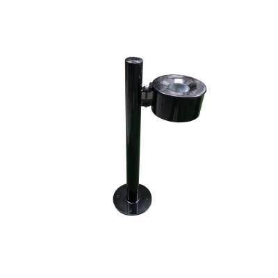 Powder coated metal outdoor pole mounted ashtray/cigarette bin/ash bin