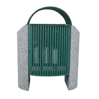 Concrete outdoor garbage bin metal garbage bin