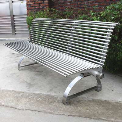 Modern metal bench for park stainless steel park bench