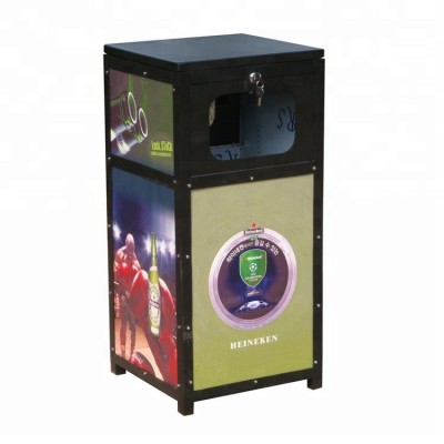 Advertising street furniture outdoor advertising trash receptacle