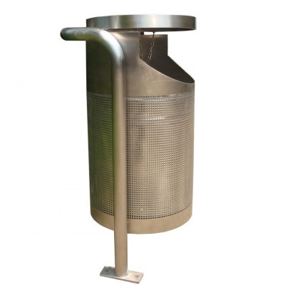 304 grade stainless steel playground outdoor litter bin waste bin