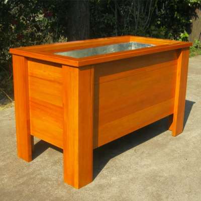 Solid wood outdoor flower planter box/planter pot