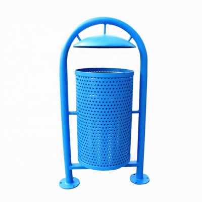 Inverted U shape curve trash can recyclable public trash can outdoor