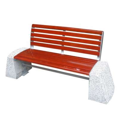 Outdoor wooden bench outdoor concrete bench