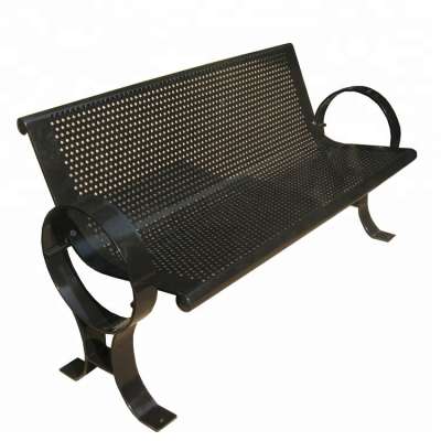 Waterproof metal park bench seat with customized park bench size