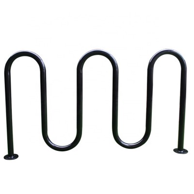 Powder coated black metal steel bicycle stands bike parking racks